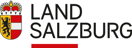 Logo des Landes Salzburg mit dem Landeswappen und Textinhalt Land Salzburg